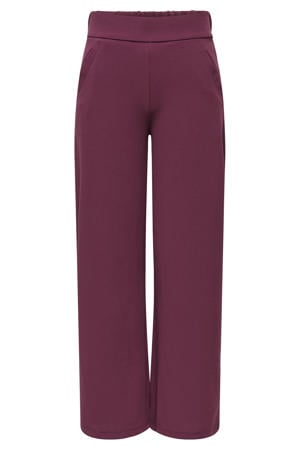 wide leg high waist casual broek