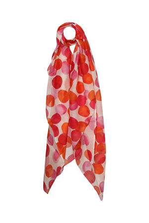 sjaal met all over print rood