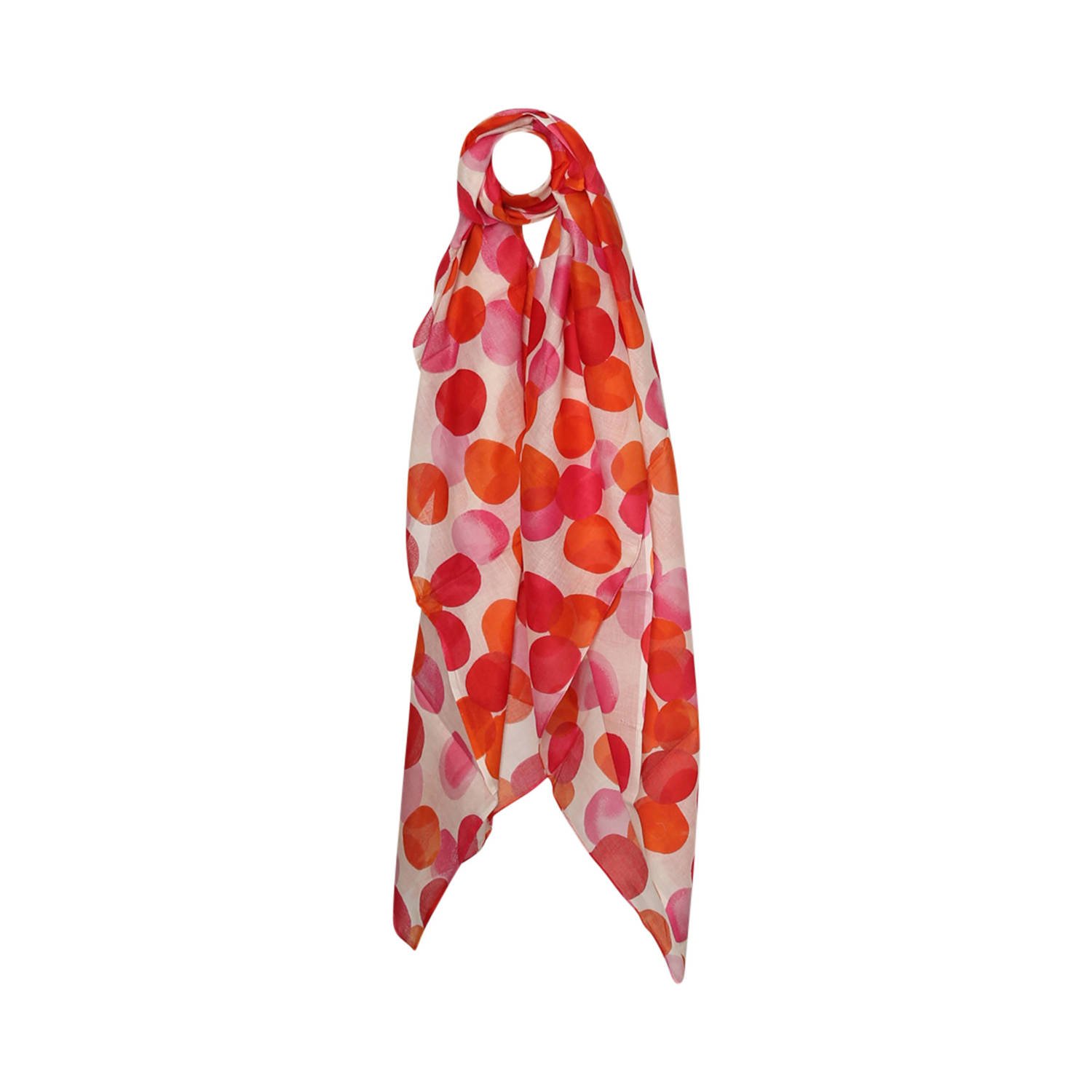 Paprika sjaal met all over print rood