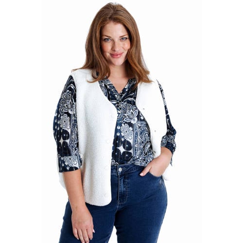 Paprika teddy gilet ecru afbeelding