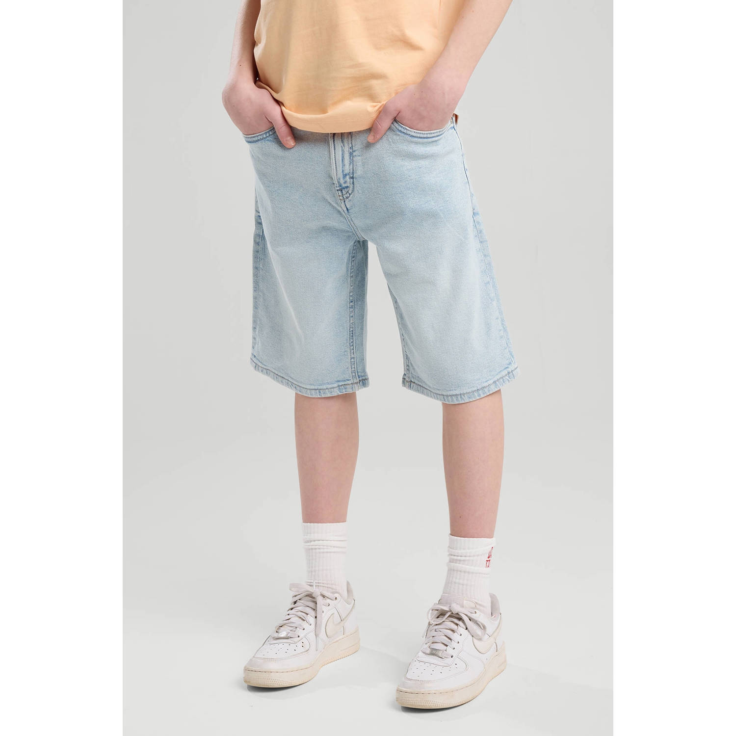 America Today denim short light blue denim