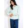 LOLALIZA blouse lichtgroen broderie