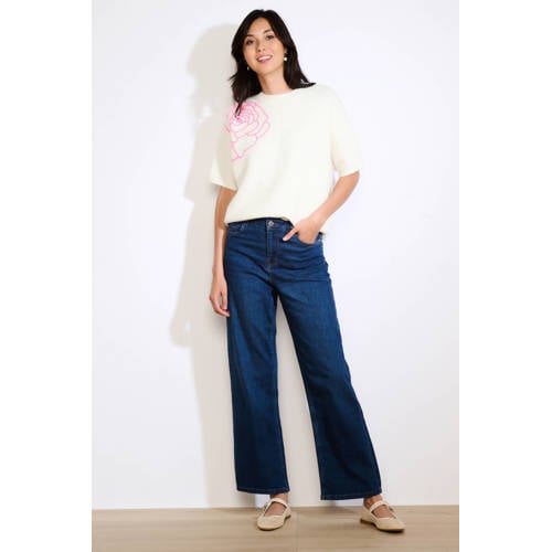LOLALIZA cropped jeans dark blue denim afbeelding