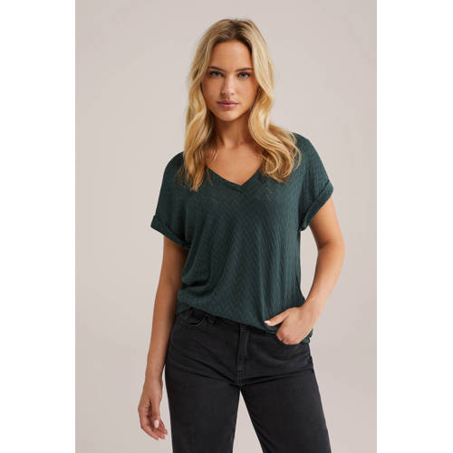 WE Fashion top donkergroen afbeelding