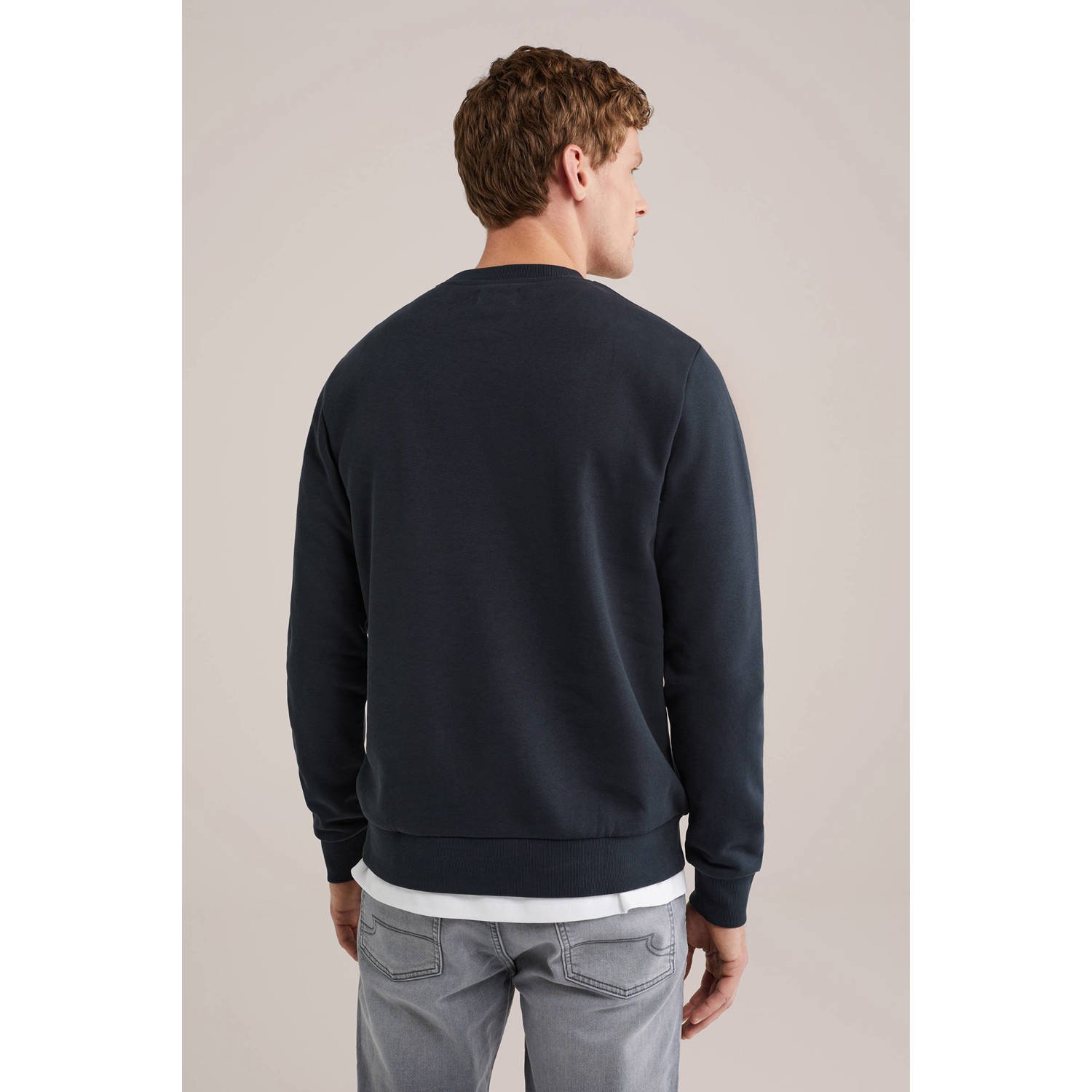 WE Fashion sweater donkerblauw