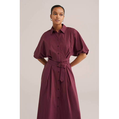 WE Fashion blousejurk donkerrood afbeelding