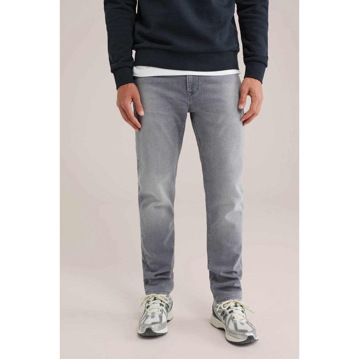 WE Fashion slim fit jeans light grey denim