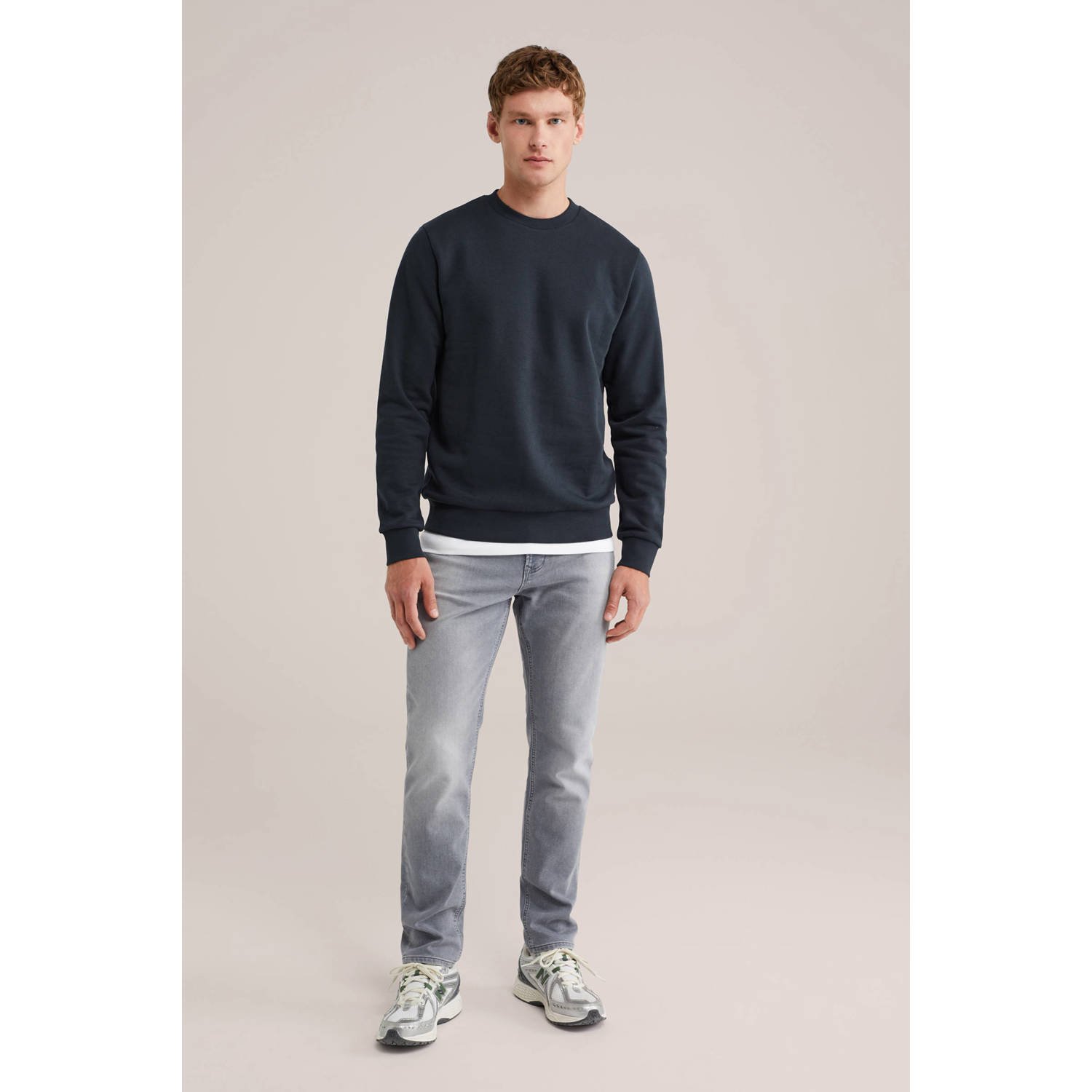 WE Fashion slim fit jeans light grey denim
