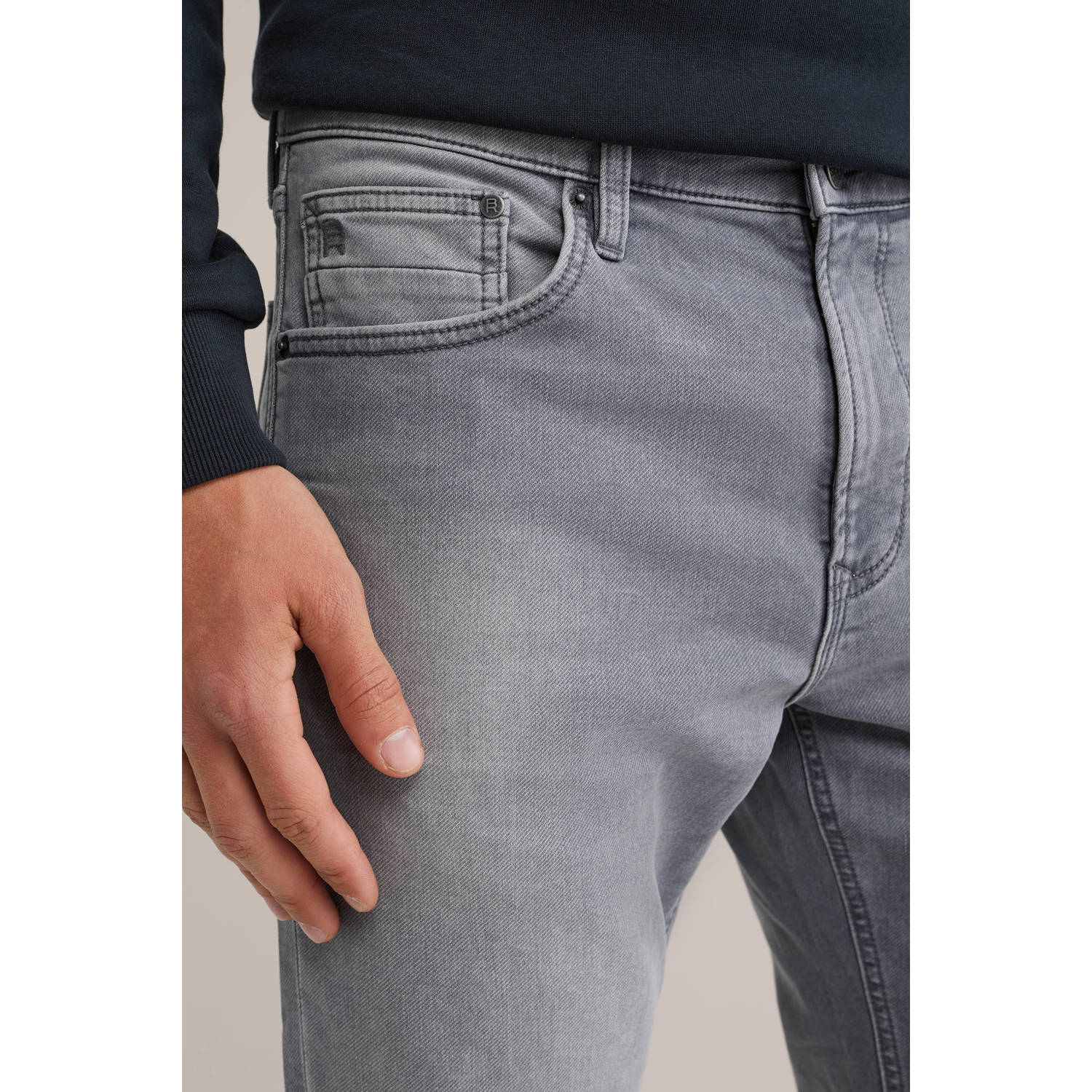 WE Fashion slim fit jeans light grey denim