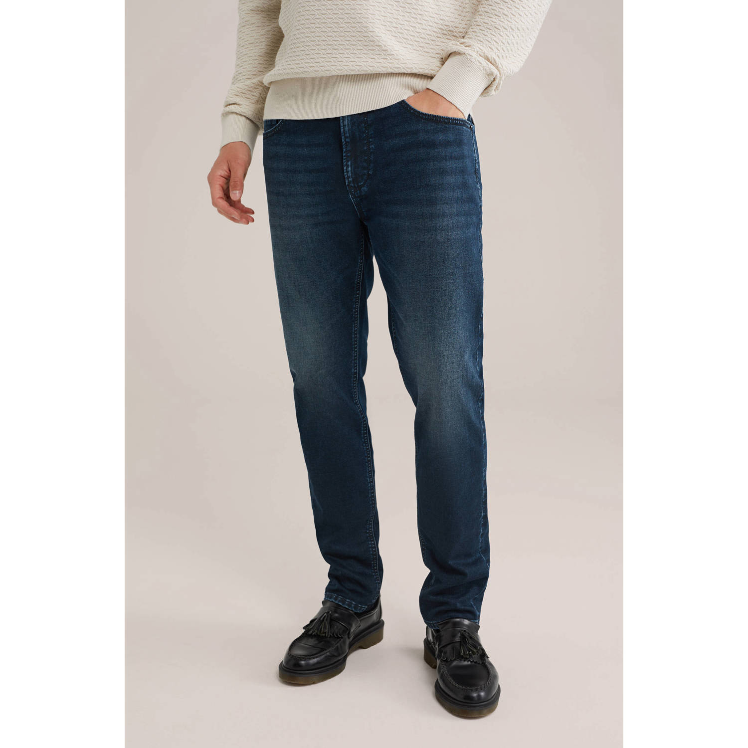 WE Fashion Blue Ridge slim fit jeans blue black denim