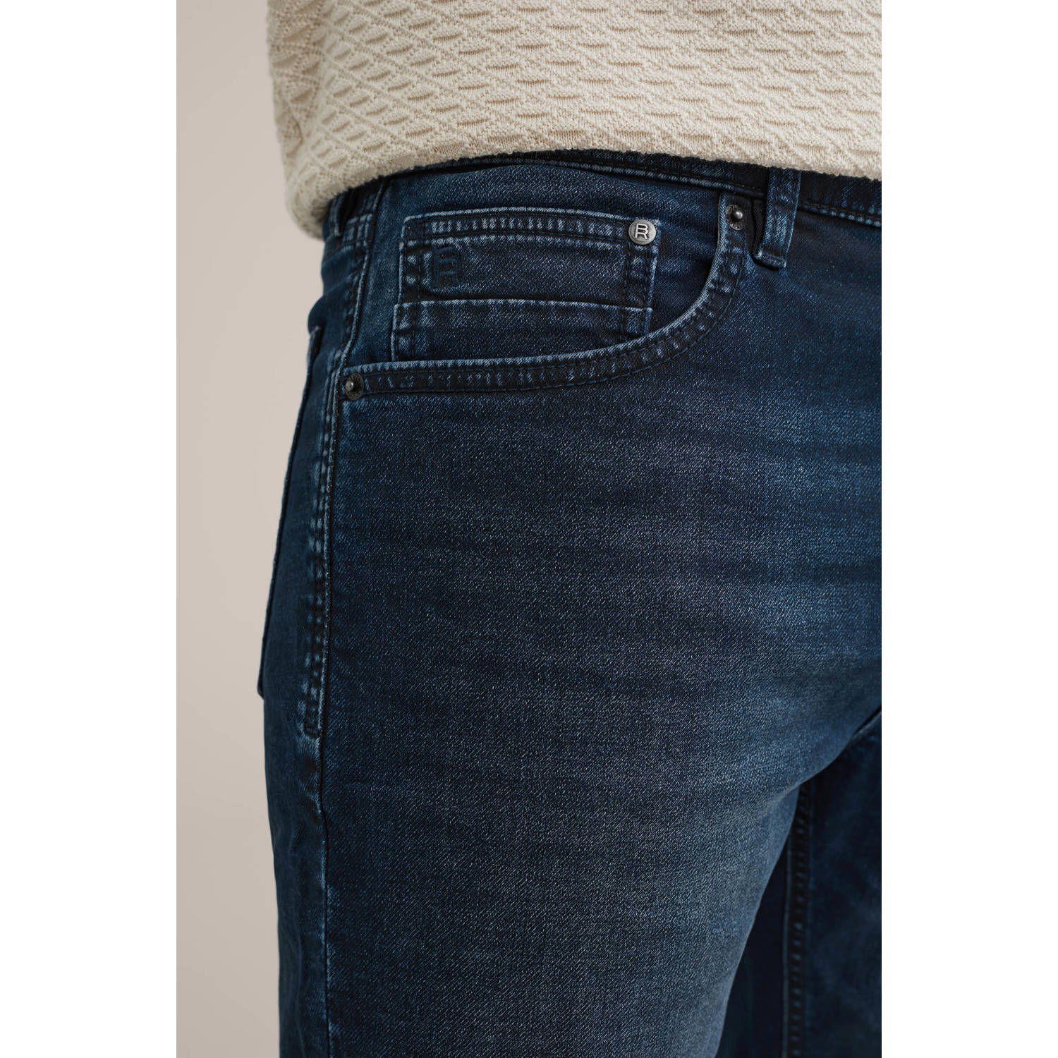WE Fashion Blue Ridge slim fit jeans blue black denim