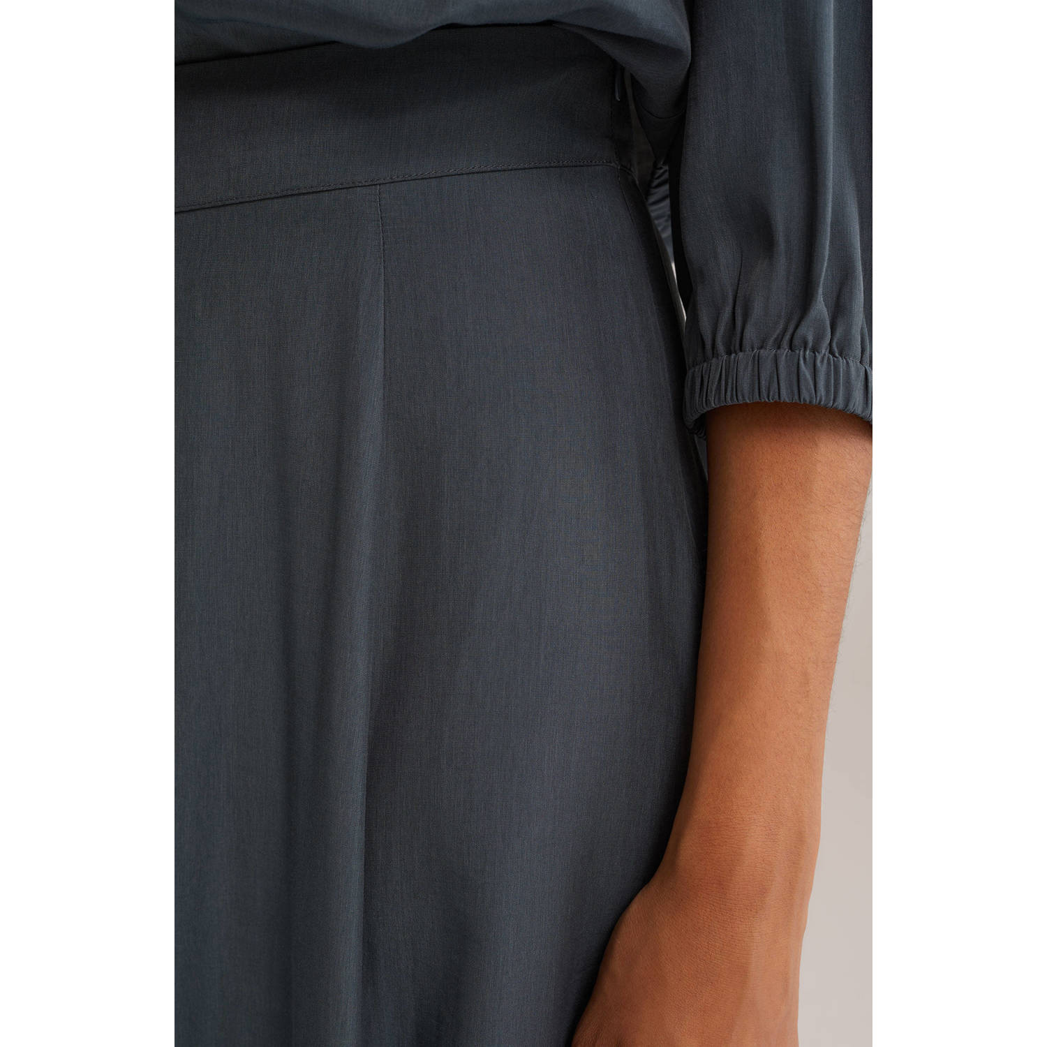 WE Fashion maxi rok grijsblauw