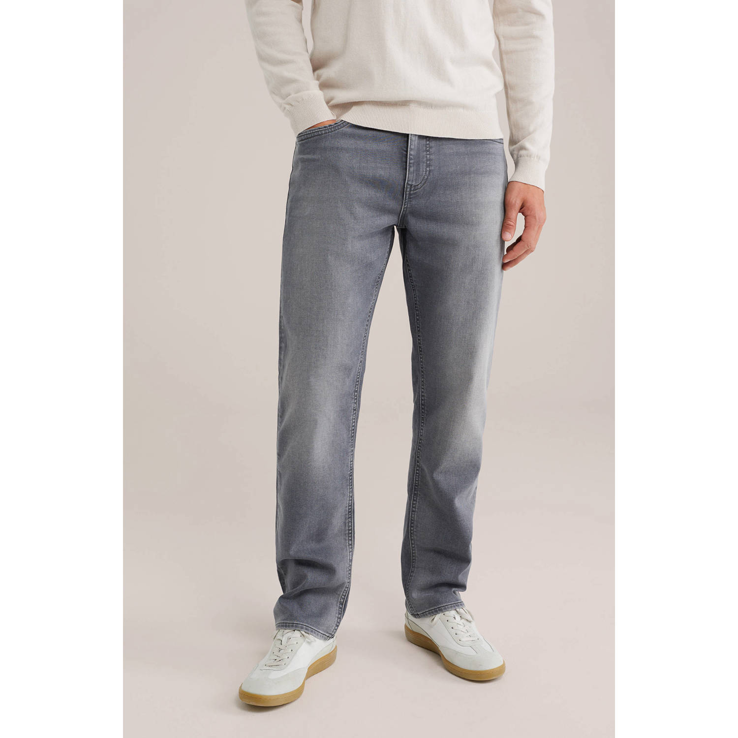 WE Fashion Blue Ridge regular fit jeans grey denim