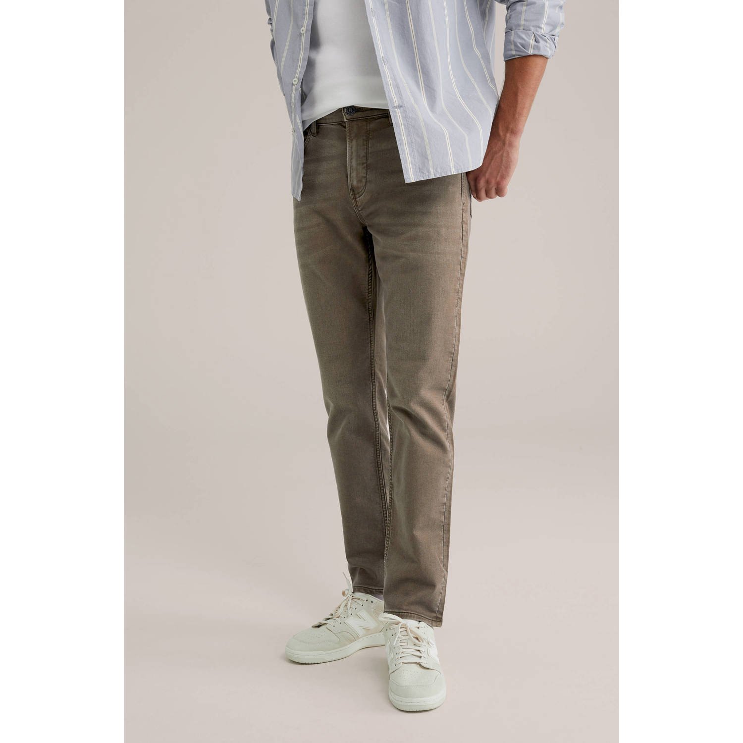 WE Fashion Blue Ridge slim fit jeans dark roast