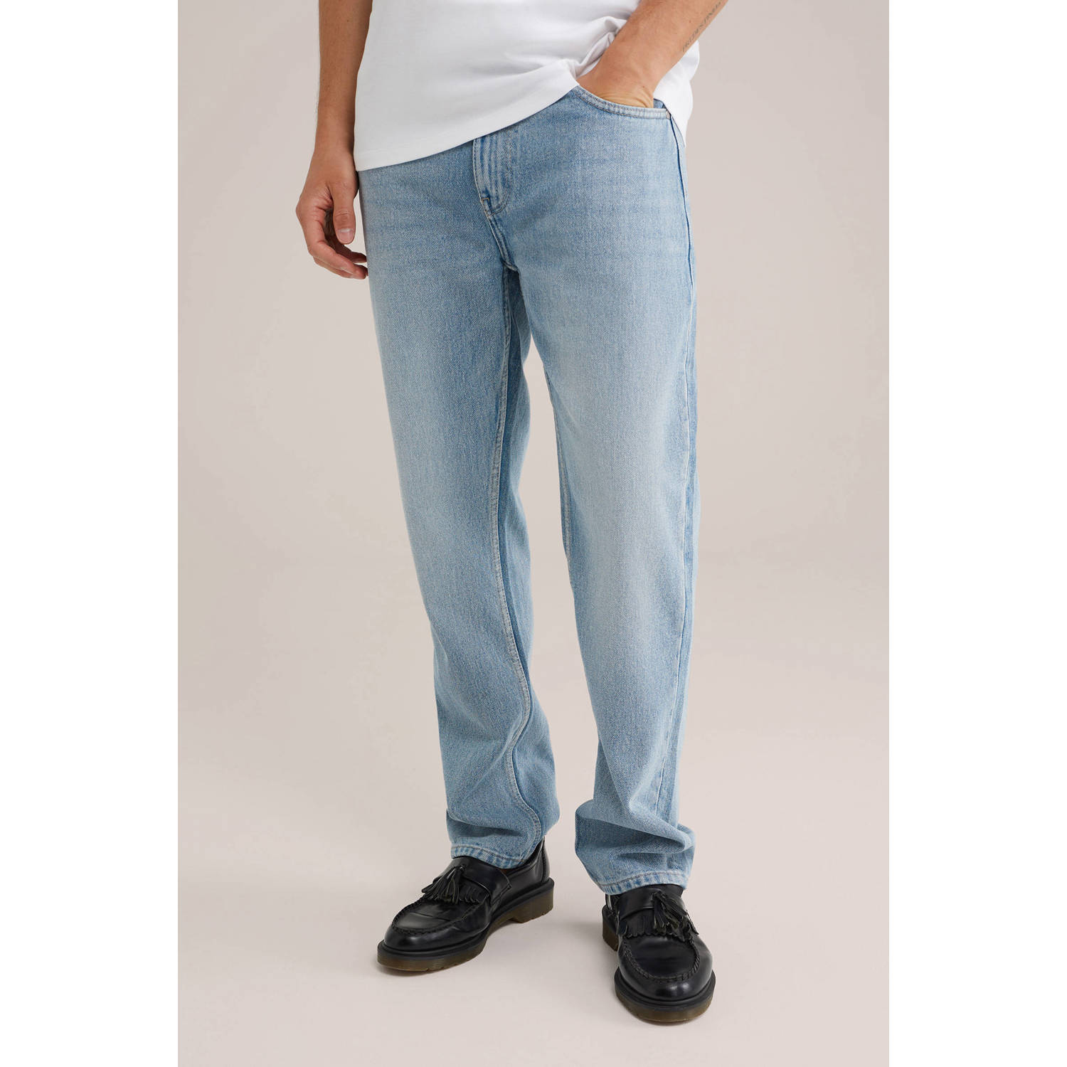 WE Fashion Blue Ridge regular fit jeans light denim