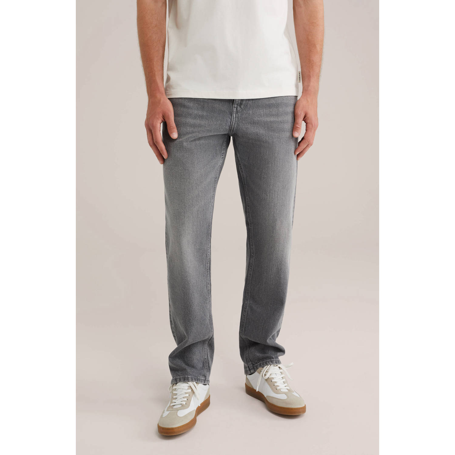 WE Fashion Blue Ridge regular fit jeans light grey denim