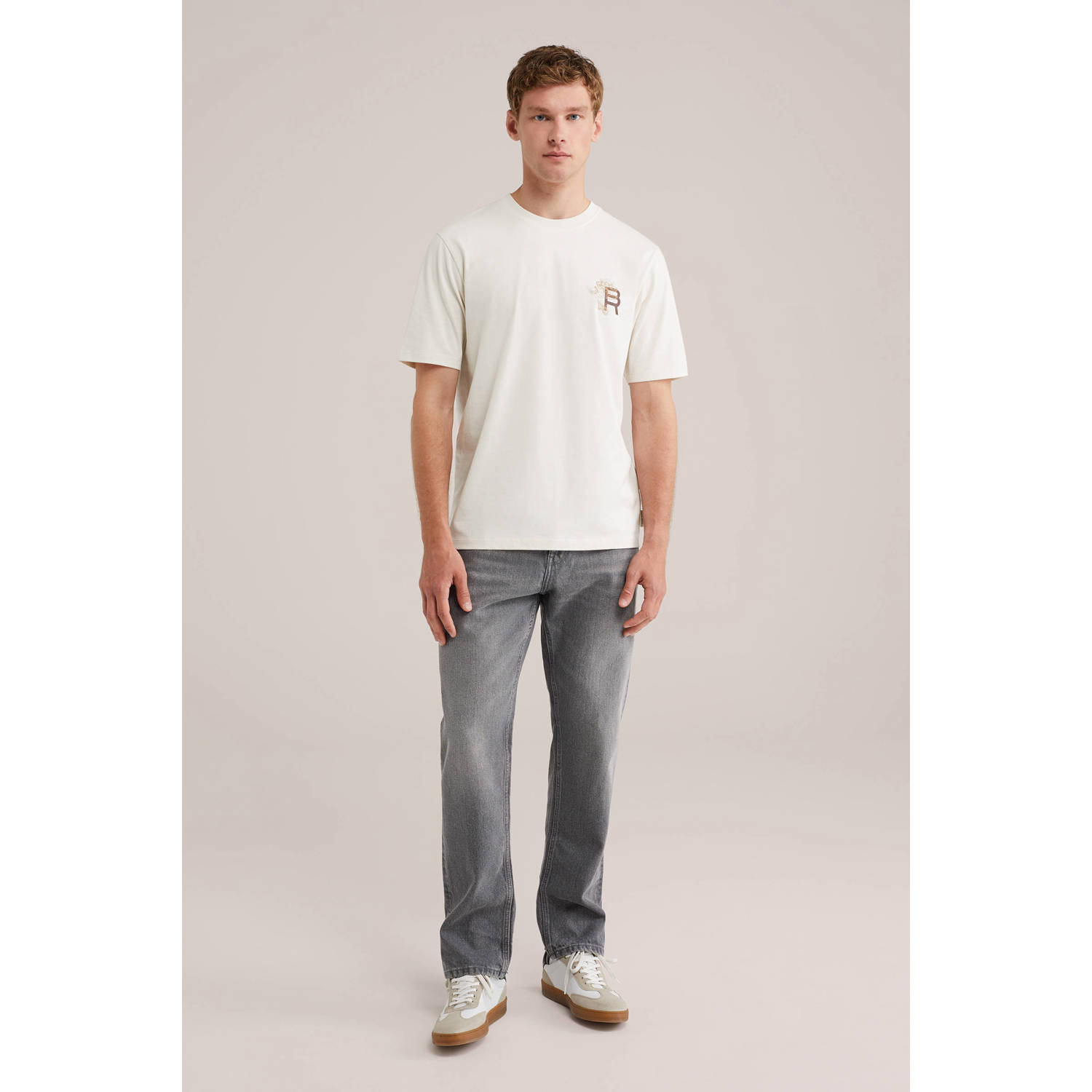 WE Fashion Blue Ridge regular fit jeans light grey denim