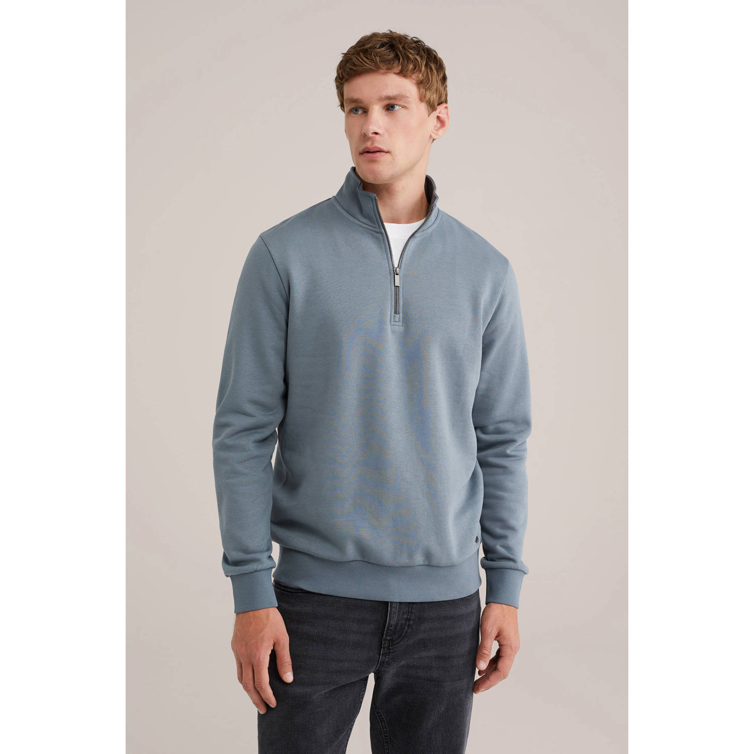 WE Fashion sweater grijsblauw