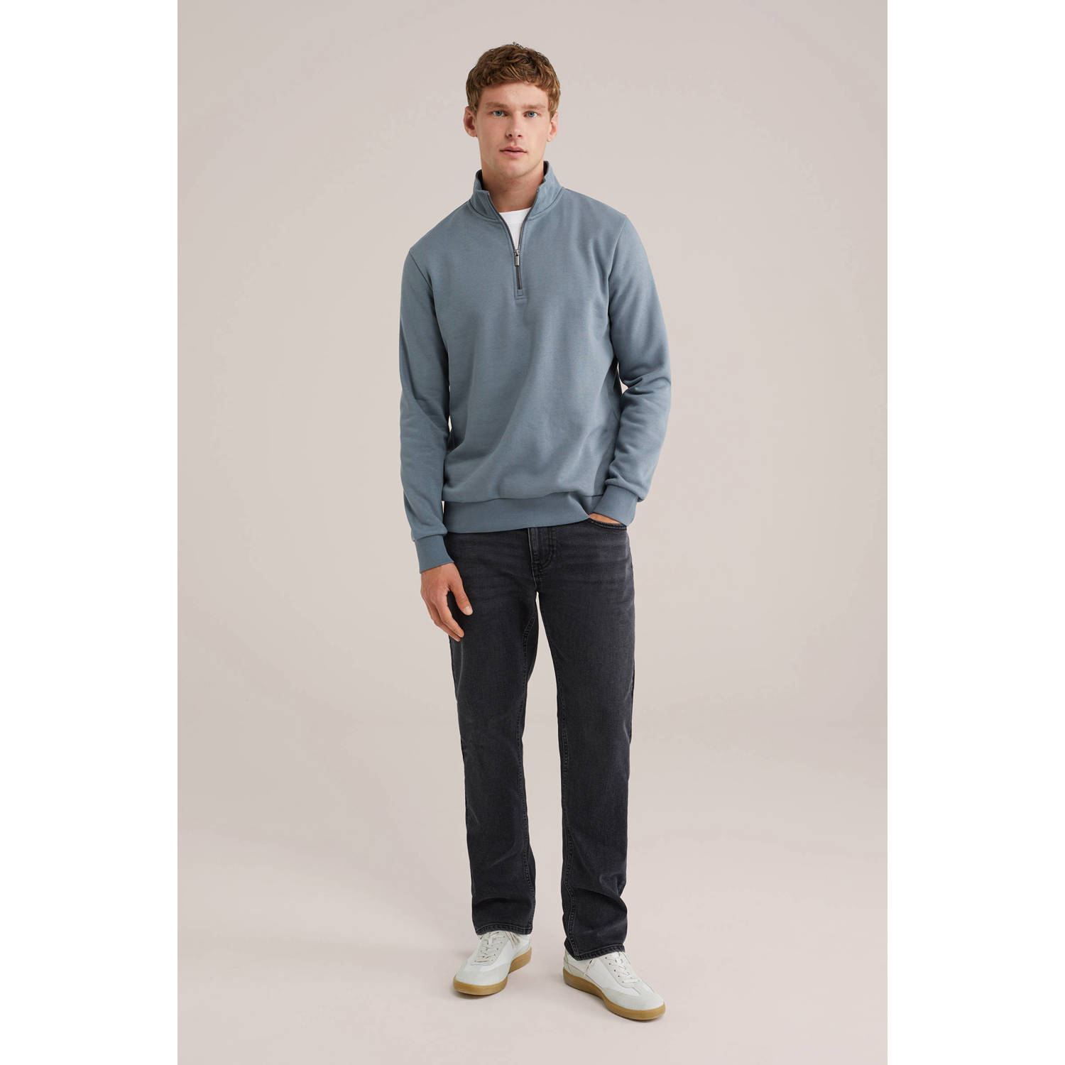 WE Fashion sweater grijsblauw
