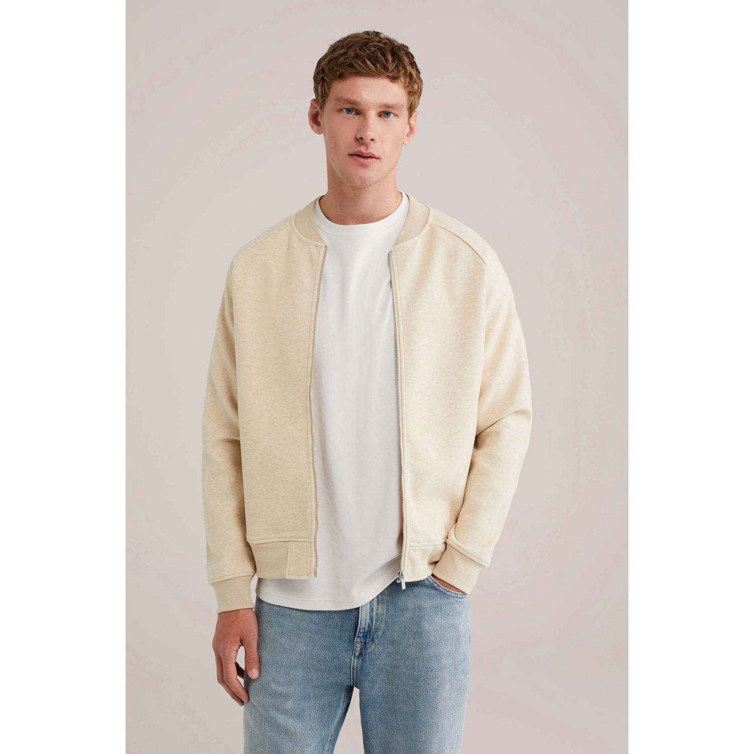 WE Fashion sweatvest beige