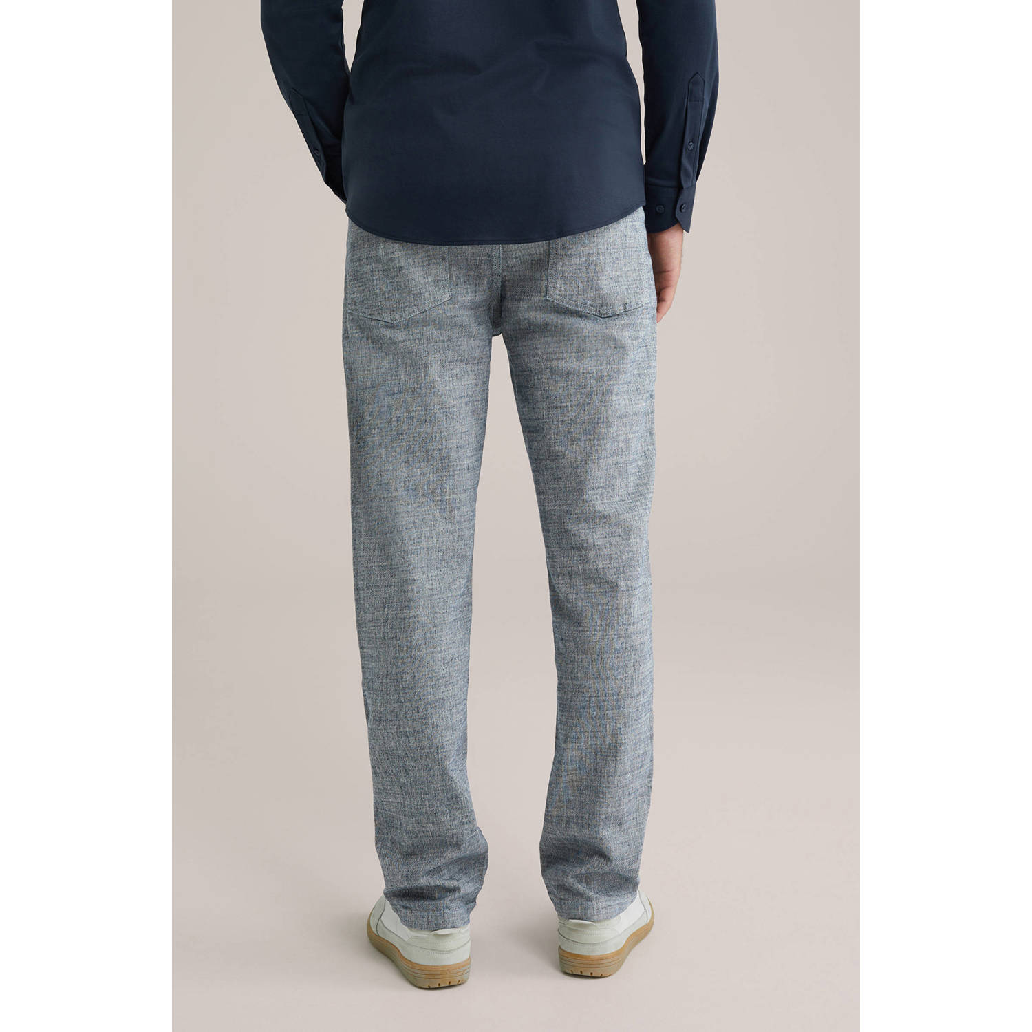 WE Fashion straight casual broek grijs