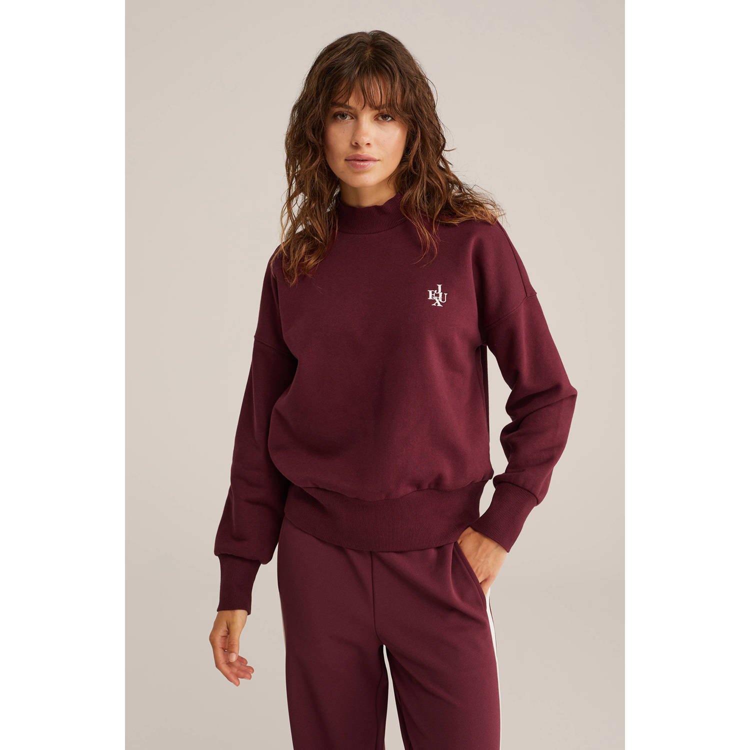 WE Fashion sweater donkerrood