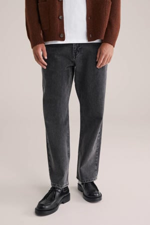loose fit jeans donkergrijs