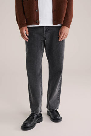 loose fit jeans donkergrijs