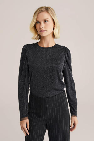 top zwart met glitter