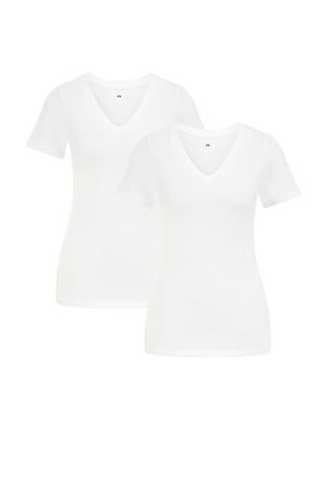 multipack T-shirt wit