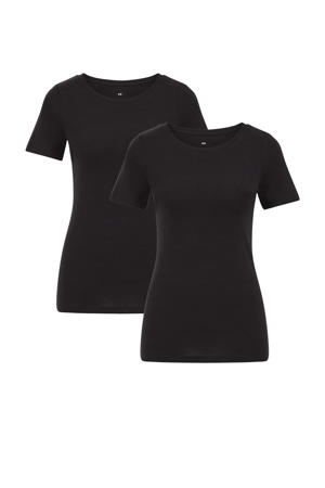 2 pack T-shirt zwart