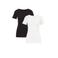 WE Fashion 2 pack T-shirt zwart/wit