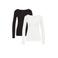 WE Fashion 2 pack longsleeve T-shirt zwart/wit