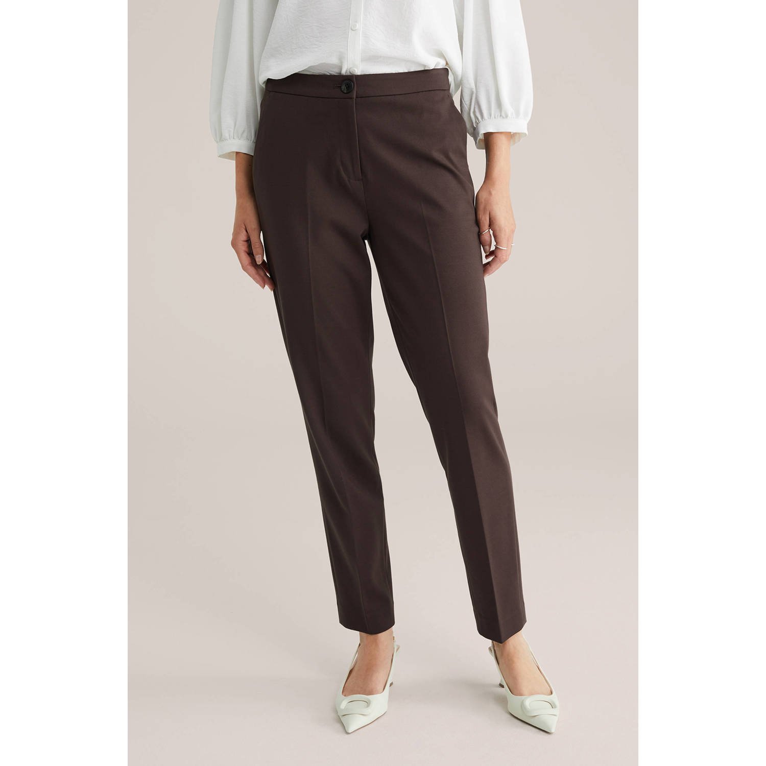 WE Fashion tapered regular waist chino