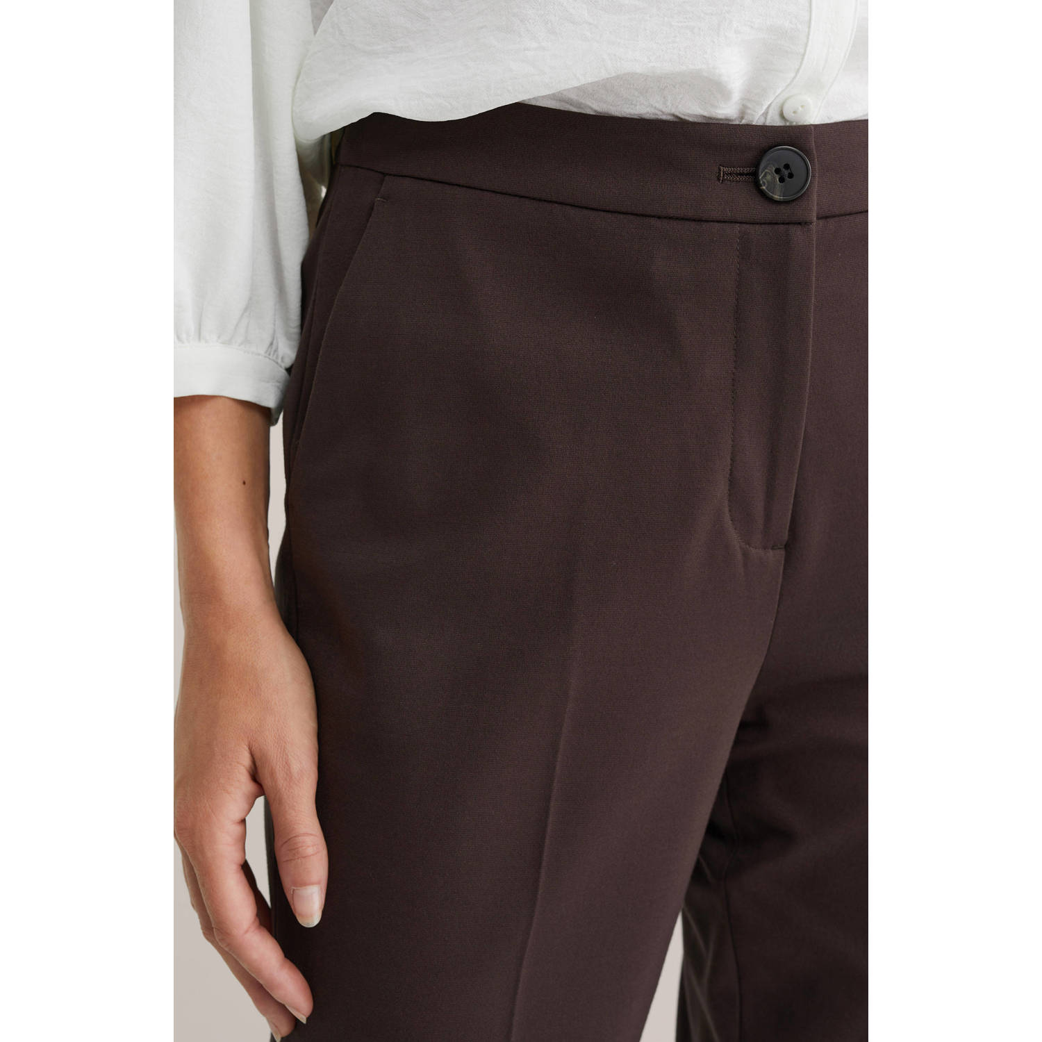 WE Fashion tapered regular waist chino