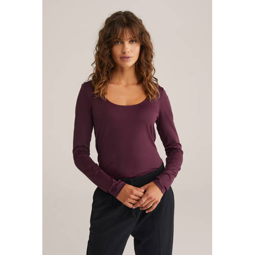 WE Fashion top donkerrood afbeelding