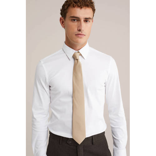 WE Fashion stropdas beige afbeelding