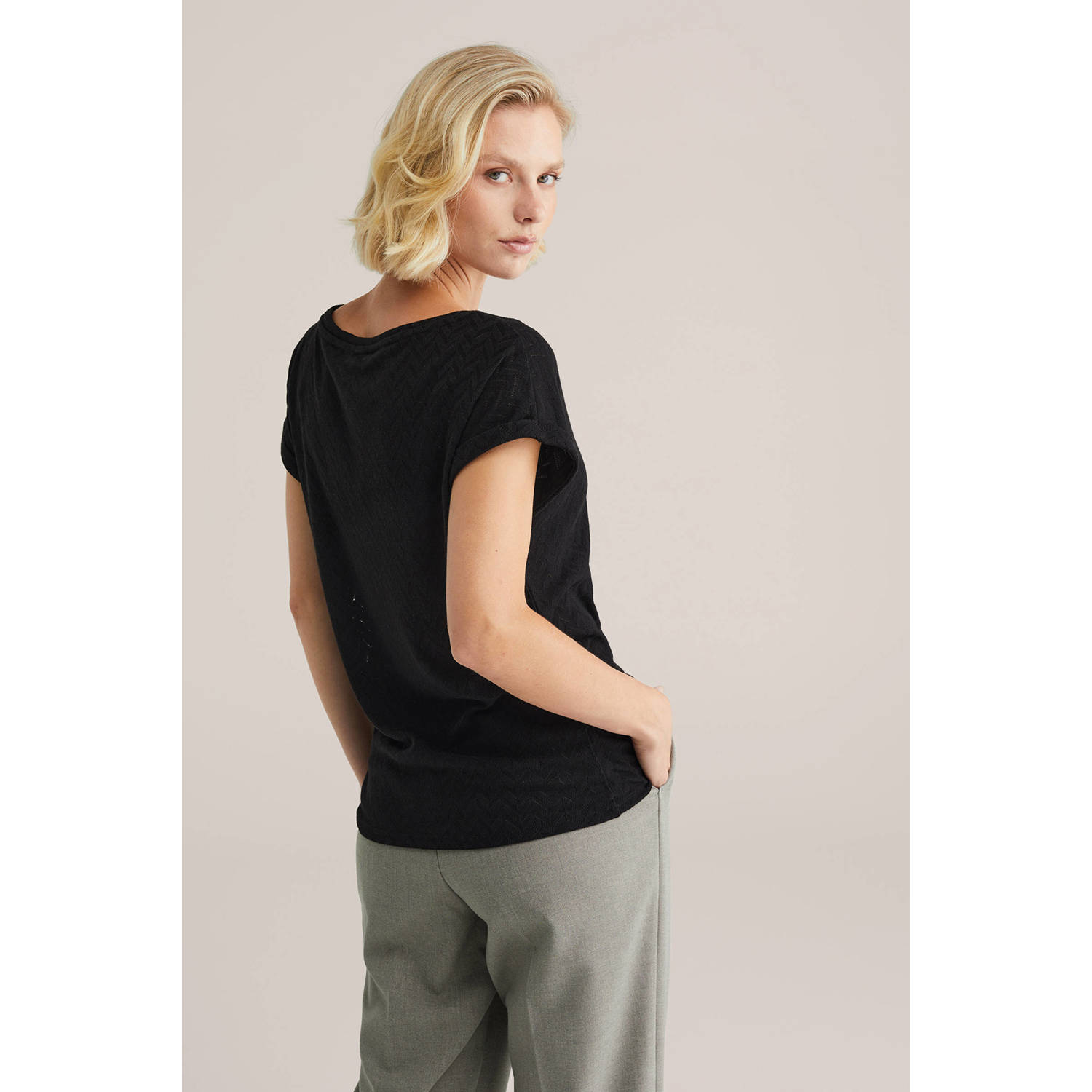 WE Fashion T-shirt zwart