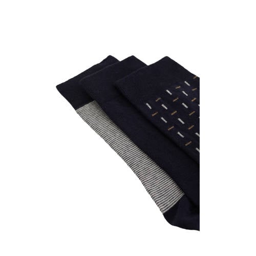 WE Fashion sokken - set van 3 donkerblauw afbeelding