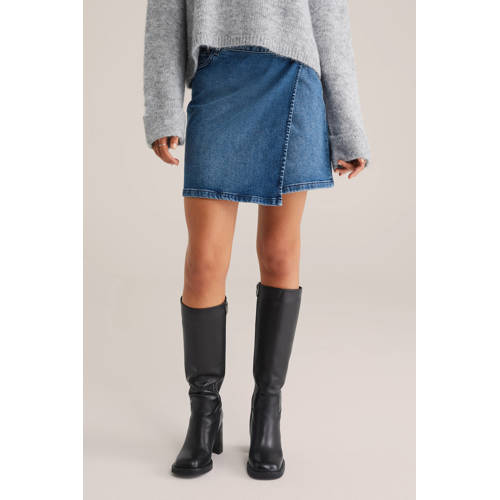 WE Fashion Blue Ridge denim spijkerrok medium blue denim afbeelding
