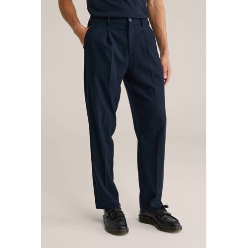 WE Fashion loose pantalon donkerblauw afbeelding