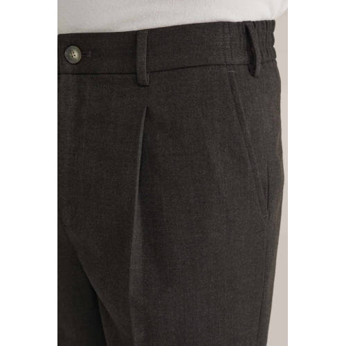 WE Fashion loose pantalon donkerbruin afbeelding