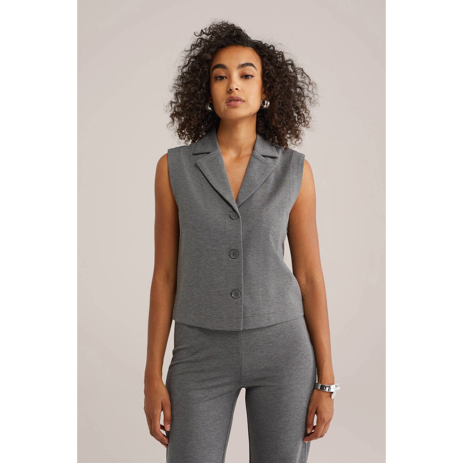 WE Fashion gilet grijs