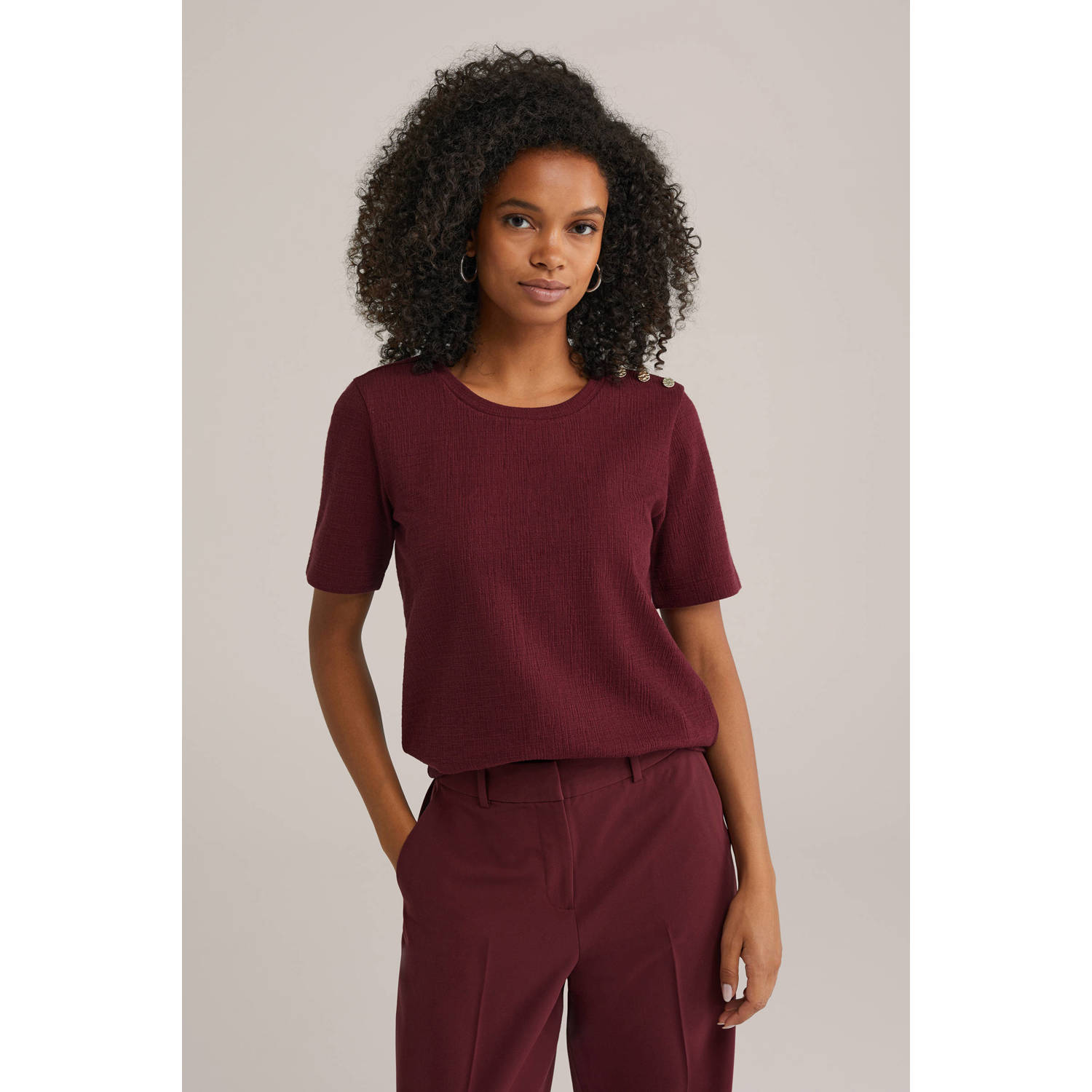 WE Fashion top donkerrood