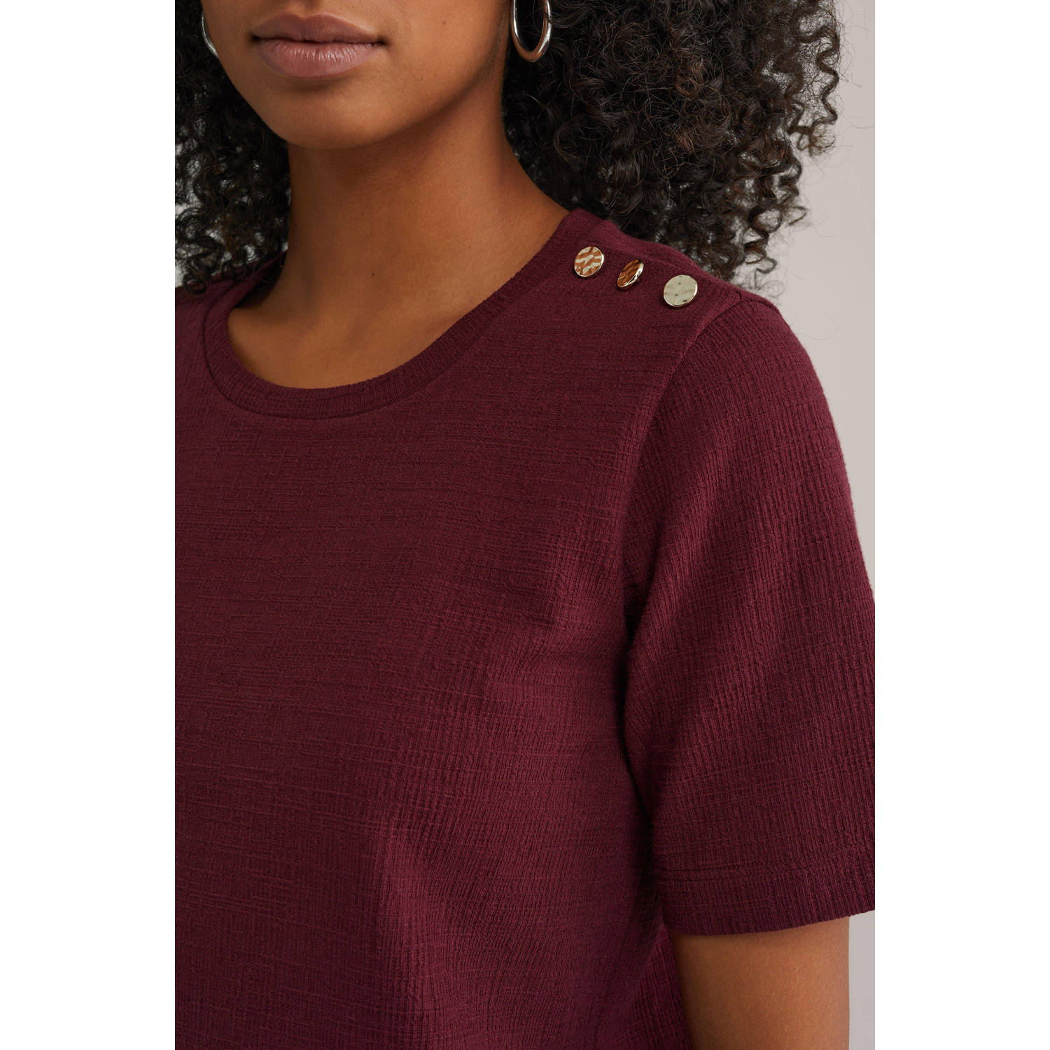 WE Fashion top donkerrood