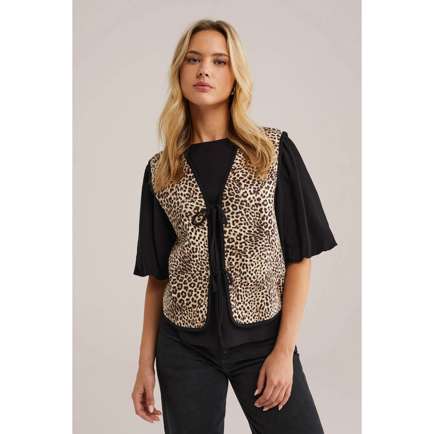 WE Fashion gilet bruin