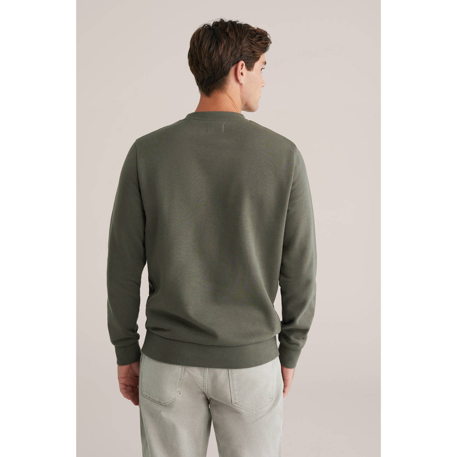 WE Fashion sweater donkergroen