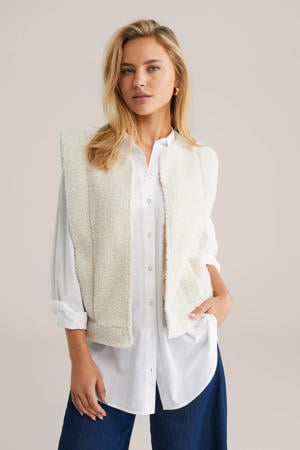 teddy gilet ecru