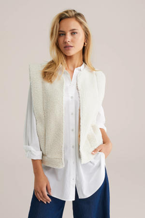 teddy gilet ecru