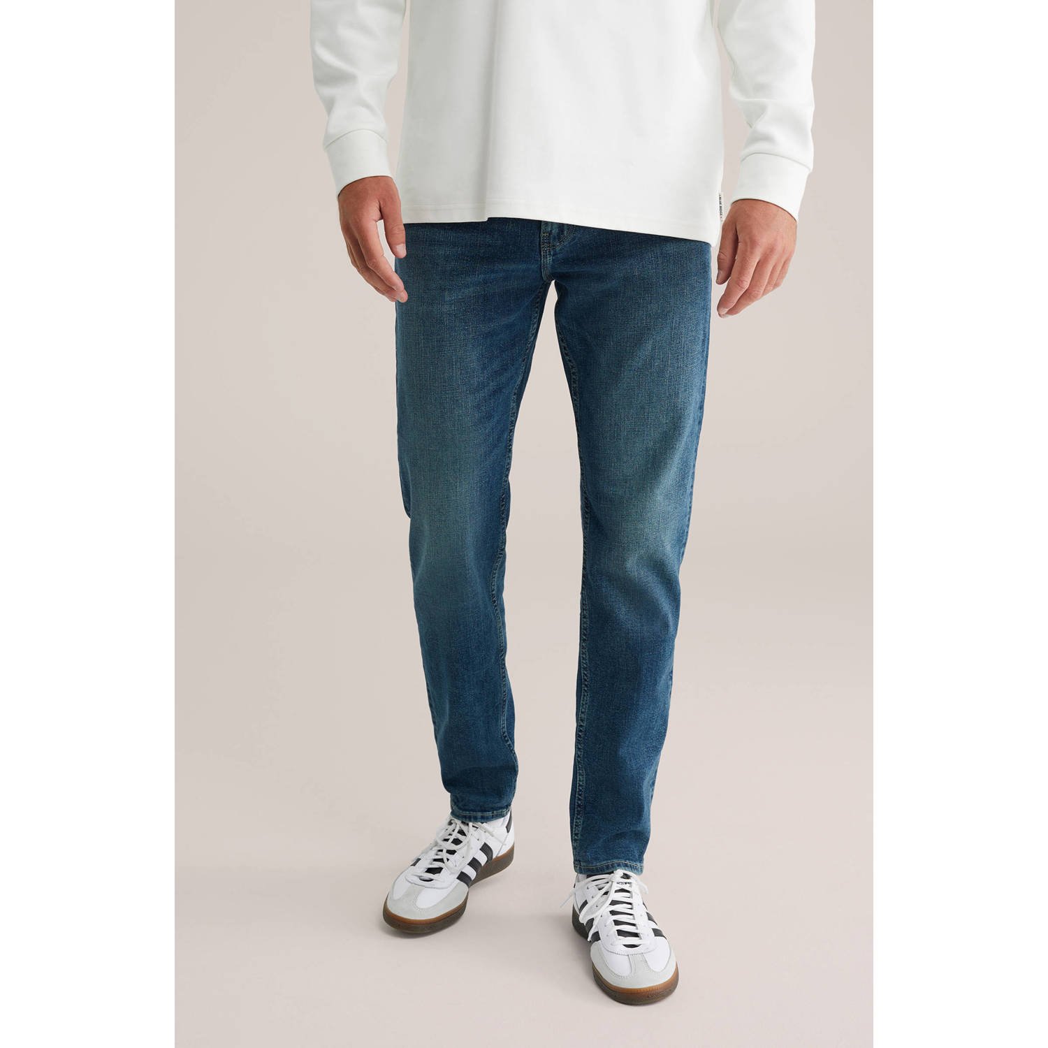 WE Fashion Blue Ridge slim fit jeans green cast denim